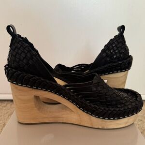 Free people wooden platform huarache